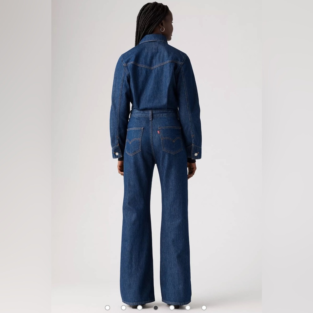 Levi's Women's Dark Blue Western Jumpsuit 25 EUC - Picture 3 of 12